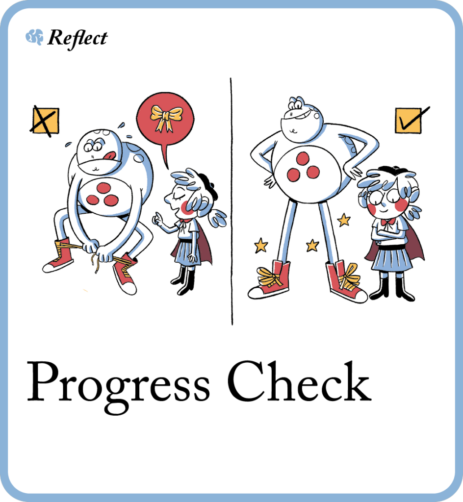 A title card for 'Progress Check' tactic